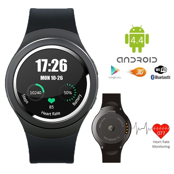 Indigi® A6 Bluetooth 4.0 SmartWatch & Phone w/ Pedometer + Accurate Heart Monitor + WiFi + GPS + Full Android 4.4 KitKat