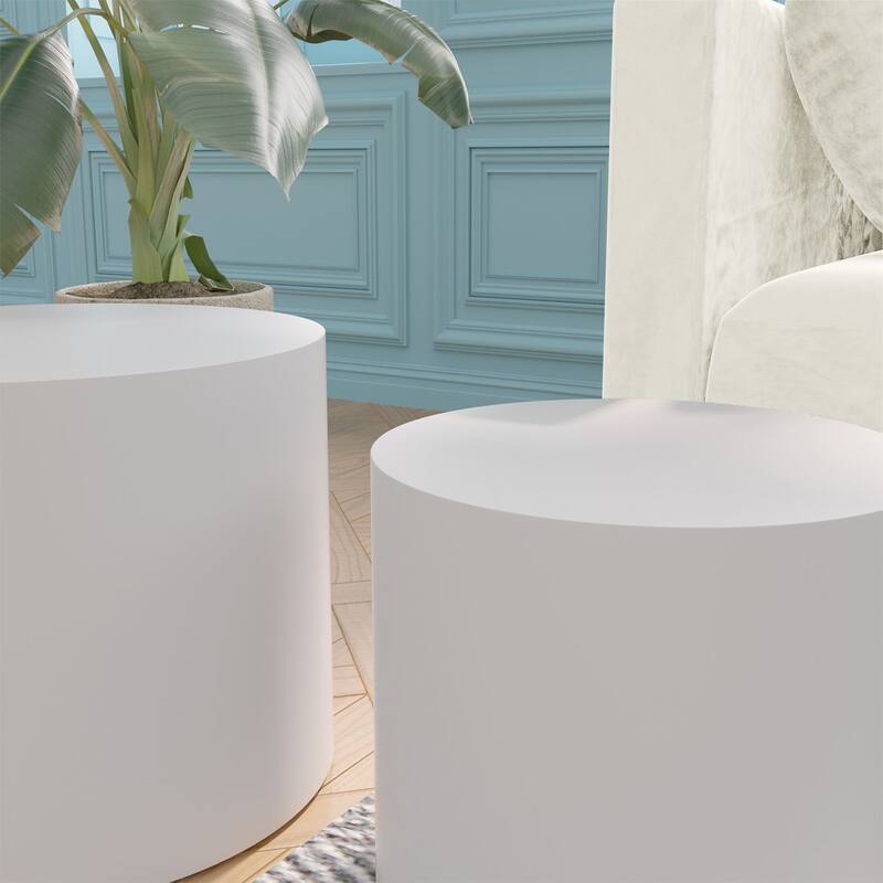 MDF Round Side Table Coffee Table Nesting Table set of 2