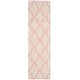 preview thumbnail 106 of 162, SAFAVIEH Dallas Shag Giusy Trellis 1.5-inch Thick Rug 2'3" x 10' Runner - Ivory/Light Pink - Runner