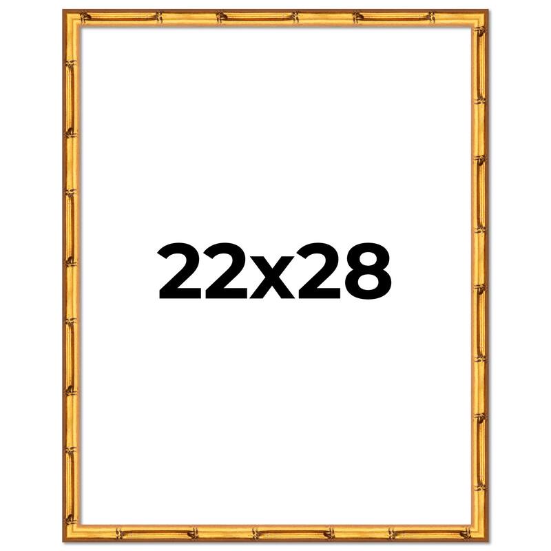22x28 Frame Gold Bamboo Picture Frame - Complete Modern Photo Frame