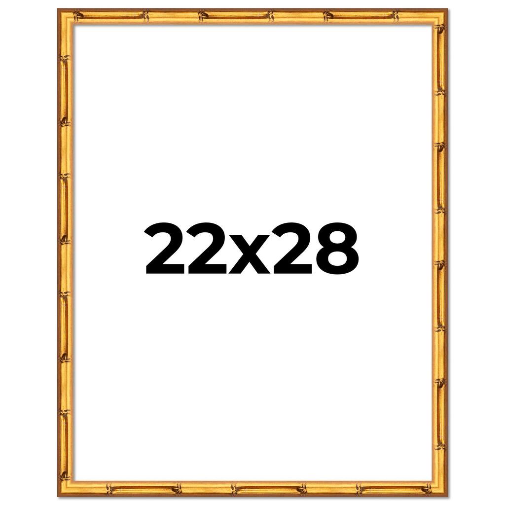 22x28 Frame Gold Bamboo Picture Frame - Complete Modern Photo Frame