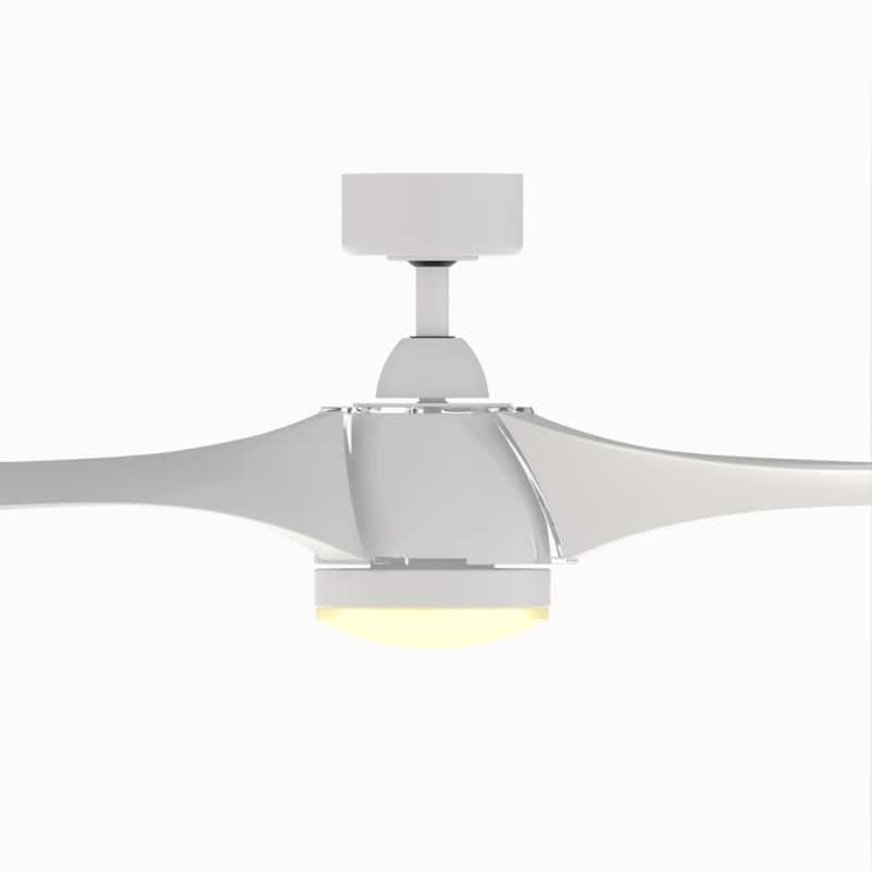 Klear 56 inch Indoor/Outdoor Ceiling Fan with LED CCT Select Light Kit - Matte White