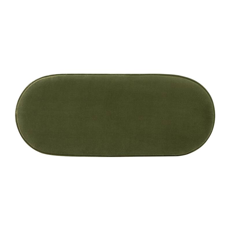 Serena 38" Ruched Oval Storage Bench Ottoman