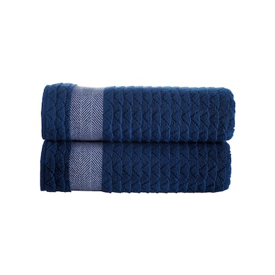 Brooks Brothers Herringbone 2 pcs Bath Sheets