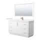 Option White / Carrara Cultured Marble Top / Satin Bronze