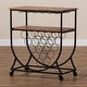 preview thumbnail 9 of 7, Dania Antique Vintage Industrial Metal and Wood Mobile Wine Bar Cart