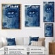 preview thumbnail 4 of 4, Designart "Blue Boho Woman Portrait III" Woman Boho Canvas Wall Art - Modern Wall Decor Art Blue Wall Art Print