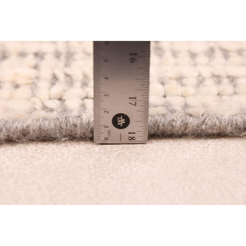 ECARPETGALLERY Hand-knotted Looma Cream Wool Rug - 8'0 x 10'3