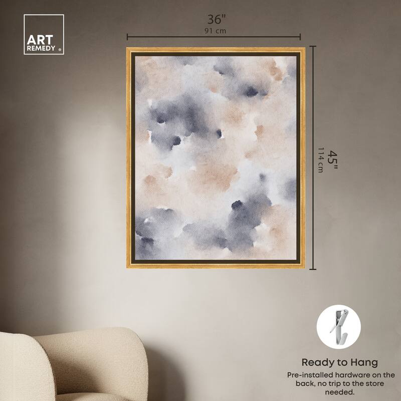 Art Remedy Fluff And Cotton Framed Watercolor Boho Abstracts