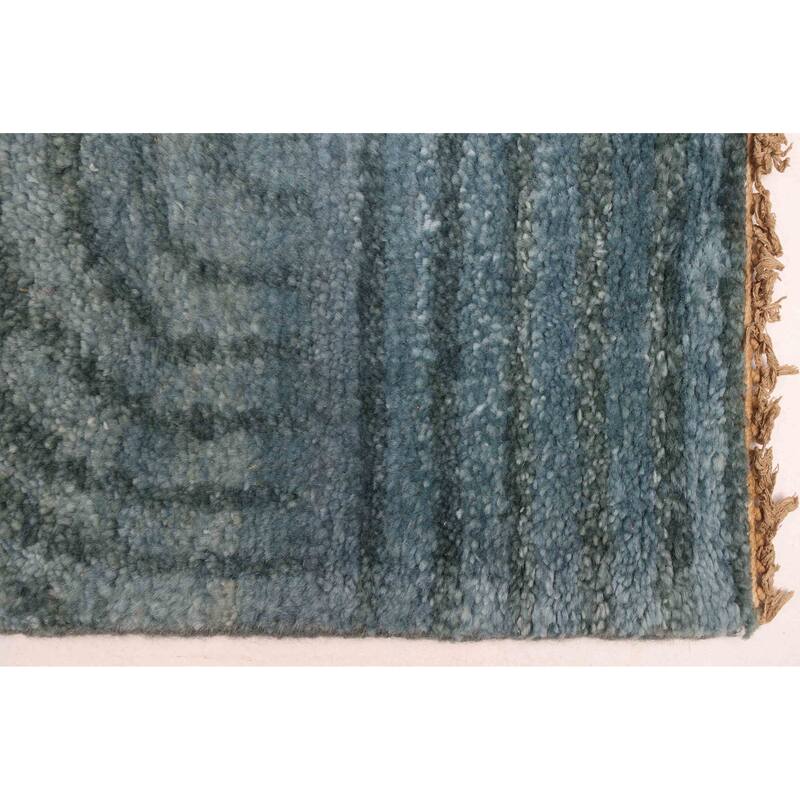 ECARPETGALLERY Hand-knotted Peshawar Ziegler Light Blue Wool Rug - 4'10 x 6'8
