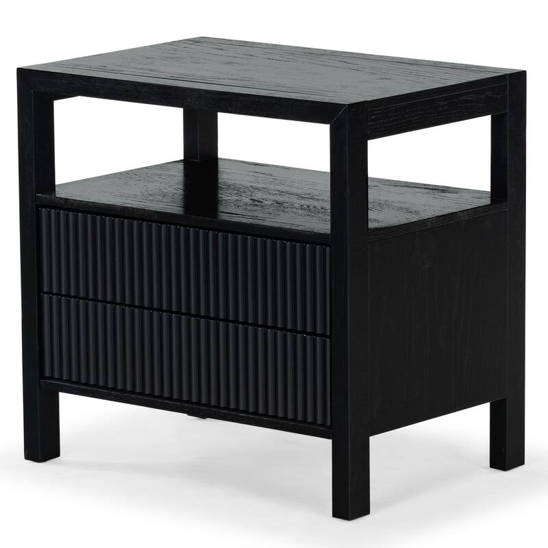 SAFAVIEH Couture Shelbie 2-Drawer Reeded Nightstand, Fully Assembled