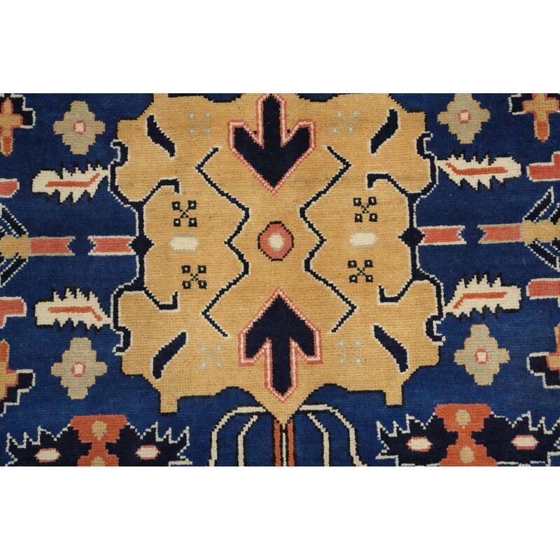 Hand Knotted Oriental 100% Wool Carpet Traditional Medallion Oranges & Rust Ziegler Area Rug - 11' 8'' X 8' 11''