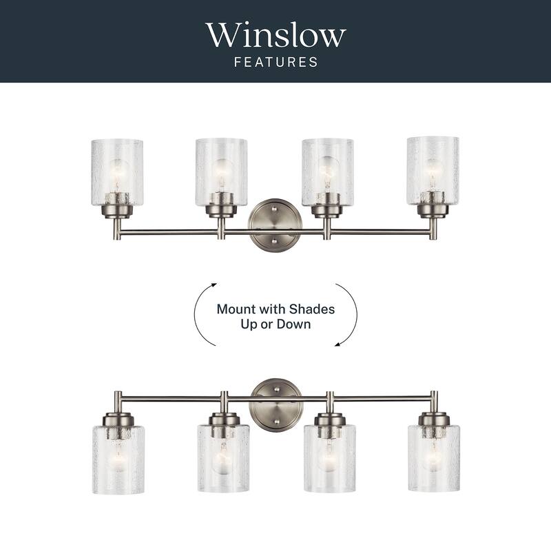 Kichler Lighting Winslow 4-light Brushed Nickel Bath Vanity Light