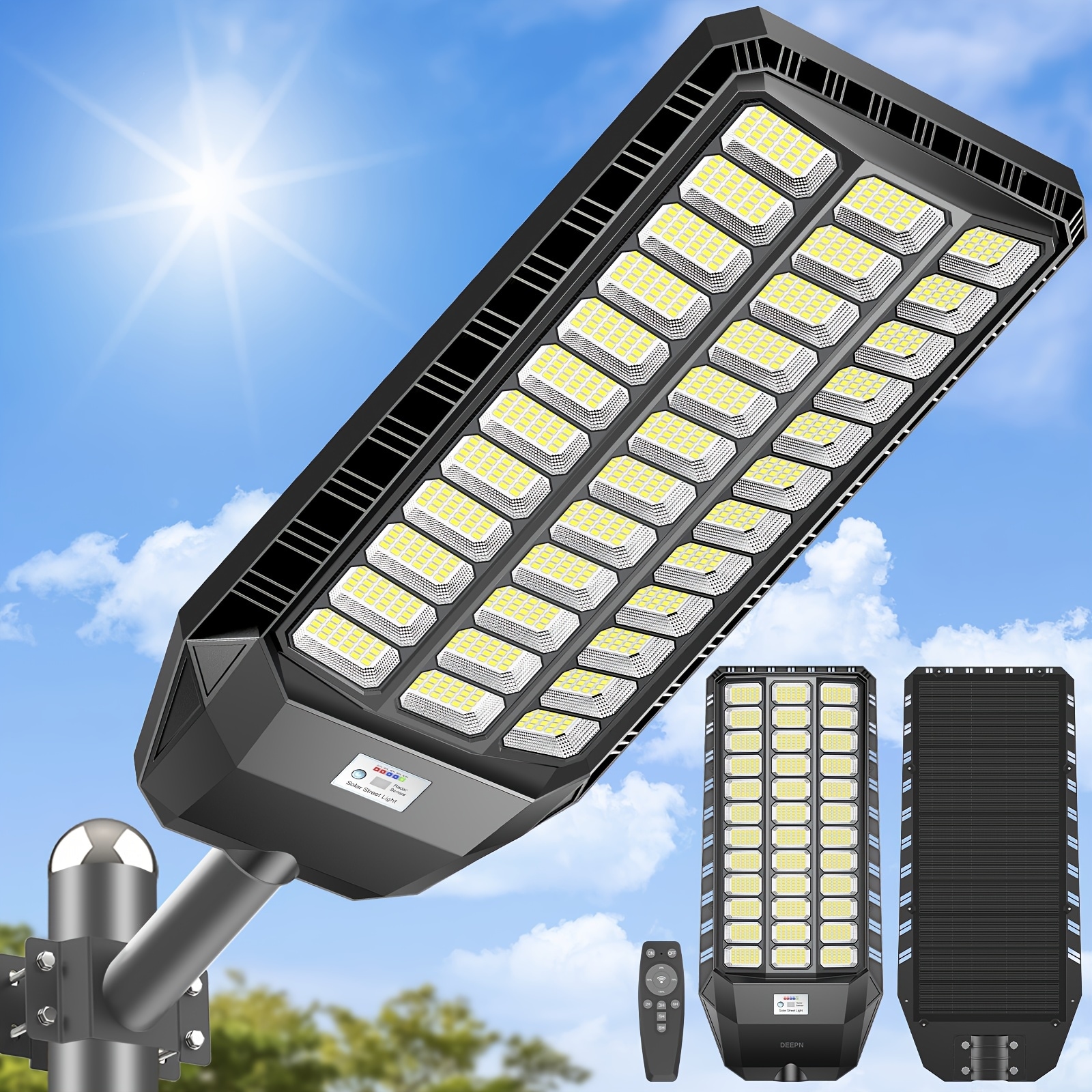 Solar Street Light with Motion Sensor Remote - 9500W