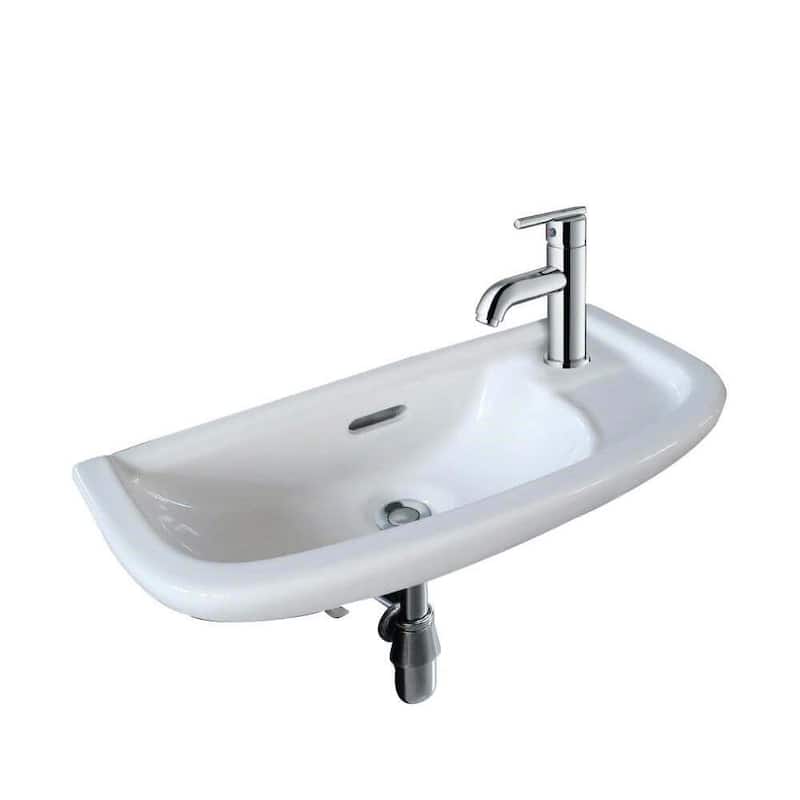 Fine Fixtures White 20-inch Wall-mounted Sink