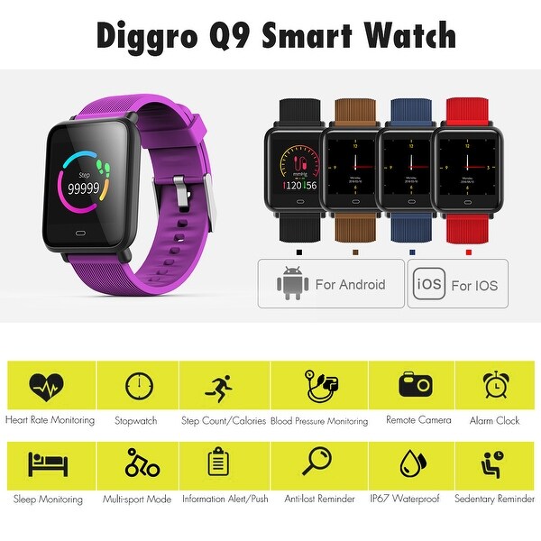 q9 bluetooth smartwatch with heart rate monitor