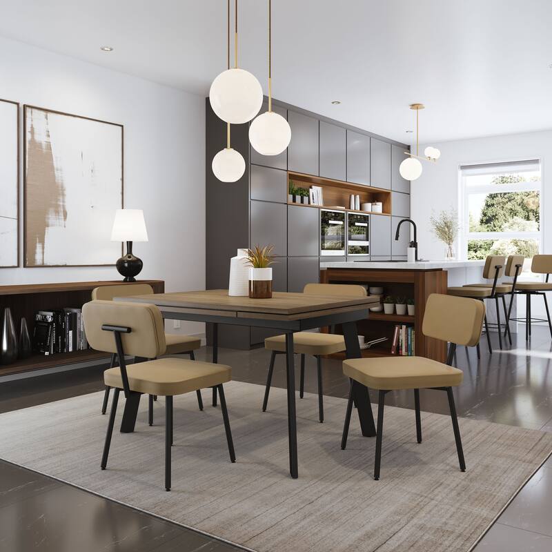 Amisco Tereza Upholstered Dining Chair with Metal Legs