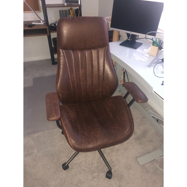 Ovios Ergonomic Office Chair Modern Computer Desk Chair High Back Suede Fabric Desk Chair With Lumbar Support On Sale Overstock 30234960