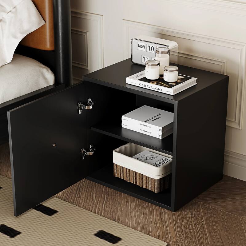 19.6'' W Nightstand With Storage, Bedside Table, Accent Cabinet With Door