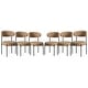 preview thumbnail 9 of 48, Bayville Mid-Century Curved Back Fabric Upholstered Metal Dining Chair (Set of 6)