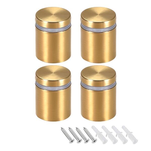 Glass Standoff Mount Wall Standoff Nails 25mm Dia 32mm Length 4pcs Gold Tone Overstock