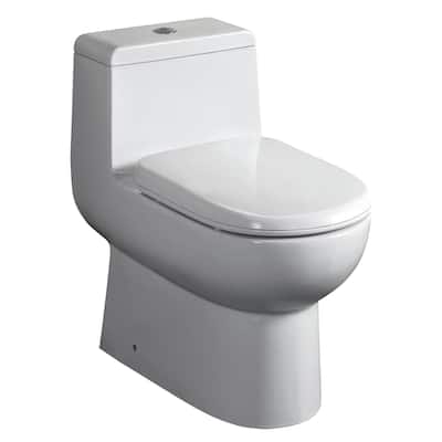 Whitehaus Collection Dual-Flush Eco-Friendly One Piece Toilet