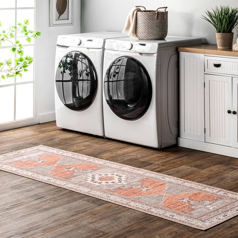 Nuloom Alicia SpinClean Machine Washable Medallion Area Rug