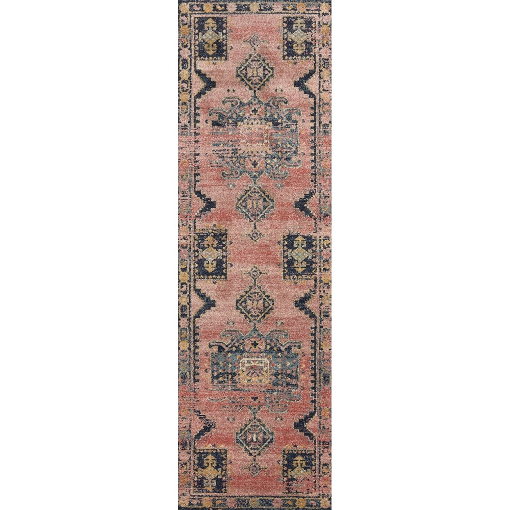 Alexander Home Luxe Rose Antiqued Distressed Area Rug