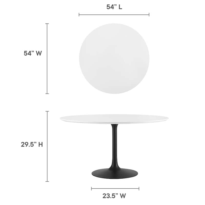 54" Round Wood Dining Table