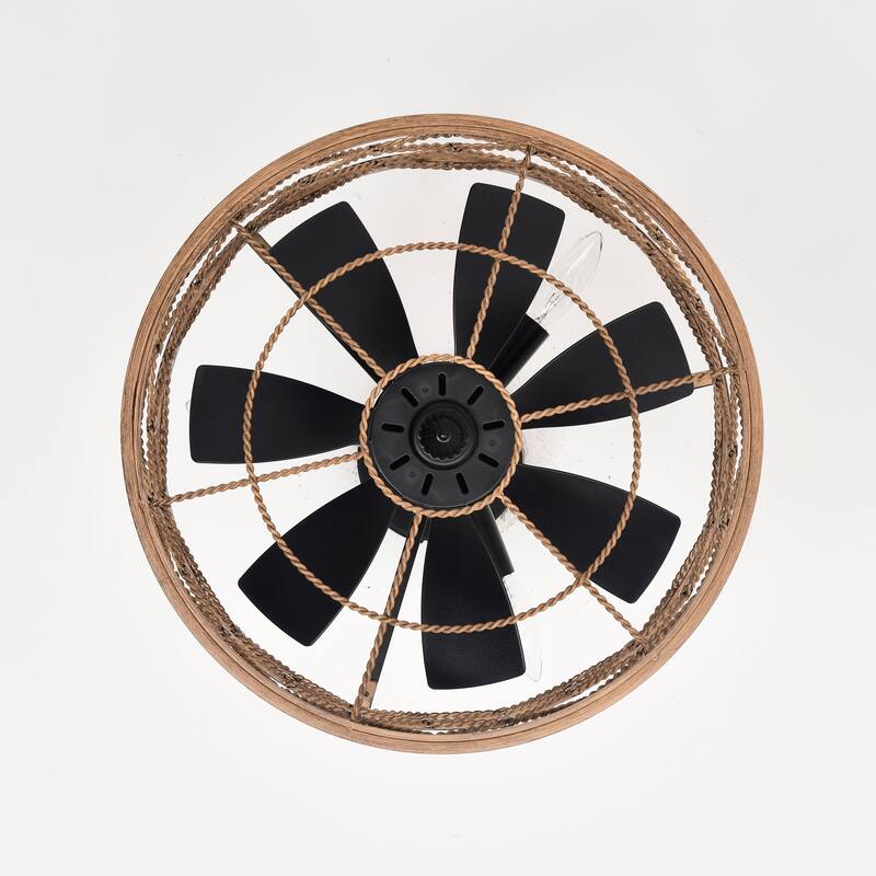 16 Inch Modern Wood Grain Fandelier