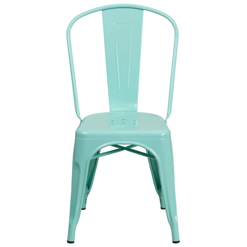 Metal Indoor/ Outdoor Stackable Bistro Chair (Set of 4)