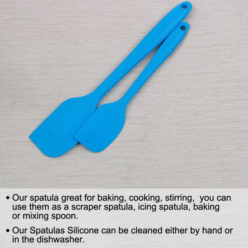Silicone Non Stick Spatula Set 2 Pcs Heat Resistant Turner