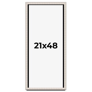 21x48 Shadow Box Frame Silver Real Wood Contemporary Shadowbox Display ...