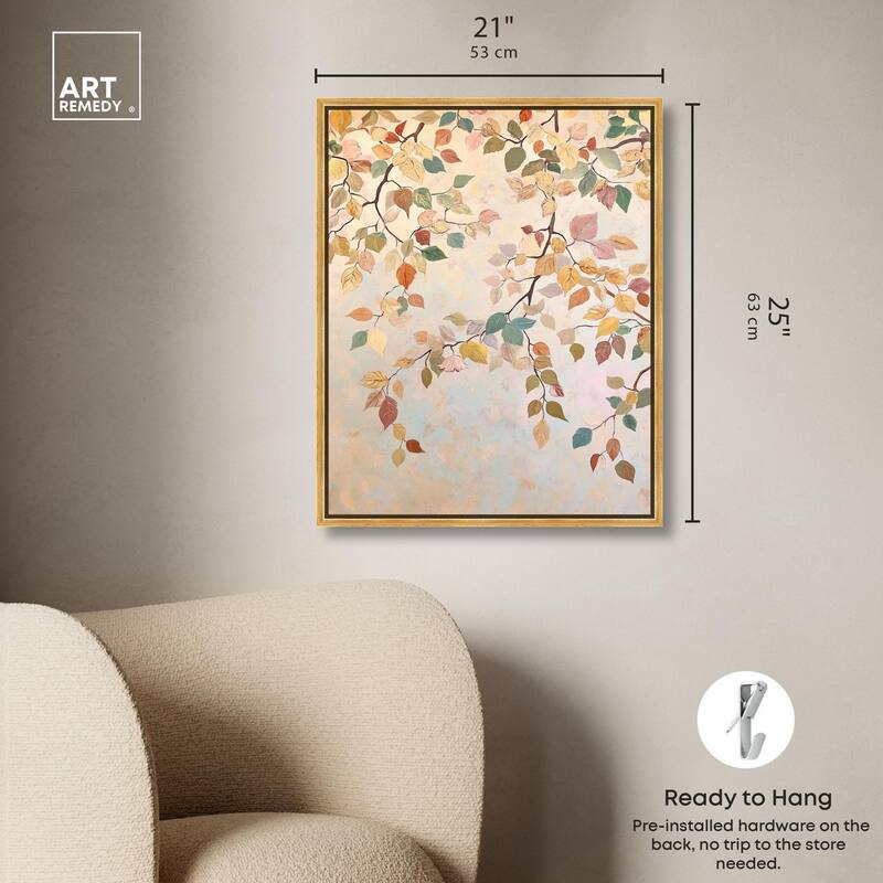 Leaf Swirl Canvas by Art Remedy