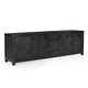 preview thumbnail 1 of 3, Grackle Solid Wood Media Console - Black - 76"w x 16"d x 24"h