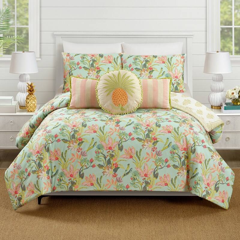 Spartina 449 Queenie Embroidered Pineapple Decorative Pillow