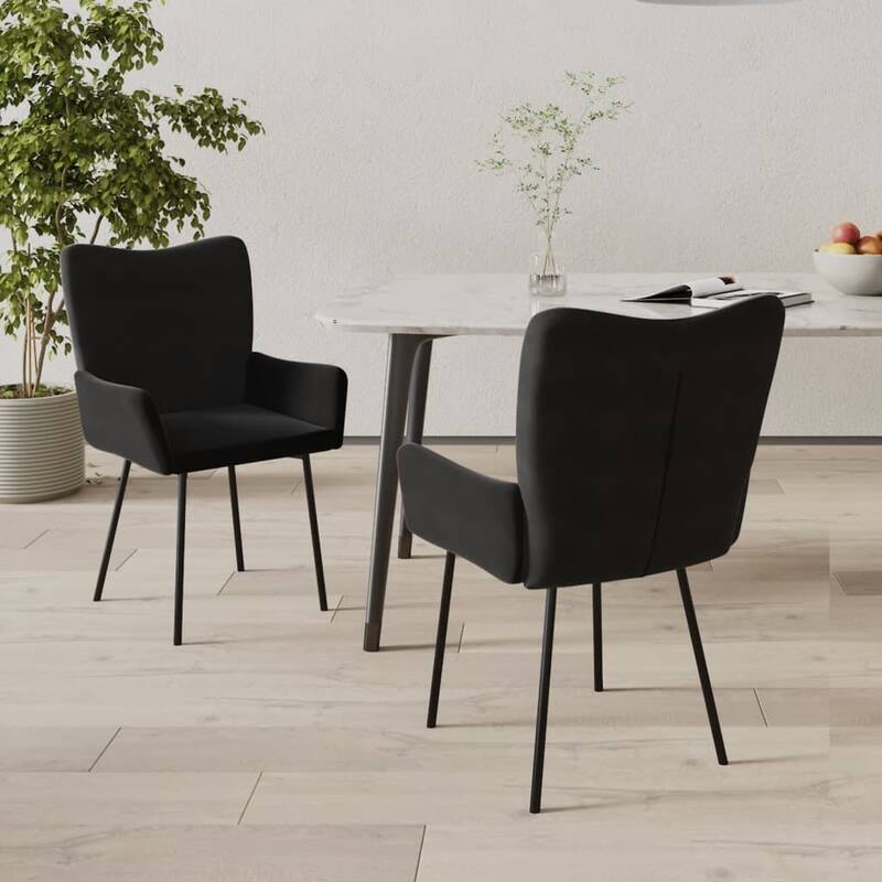 vidaXL Dining Chairs 2 Pcs Leisure Accent Armchair for Living Room Velvet - 21.7" x 22.4" x 32.1"