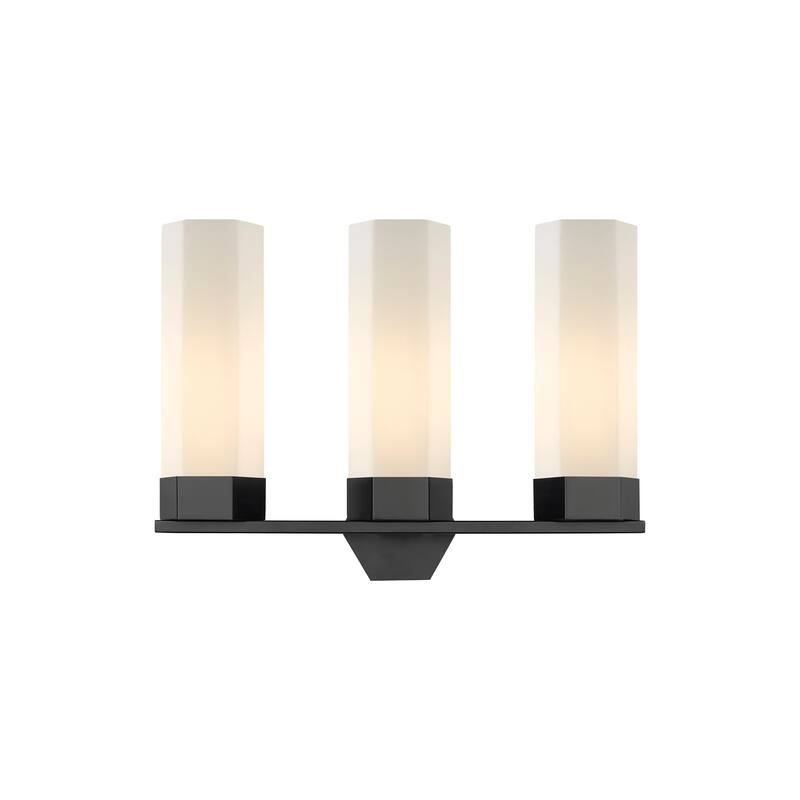 Innovations Lighting Claverack - 3 Light 14" Wall-Mounted Bath Vanity Light - Matte White/Matte Black