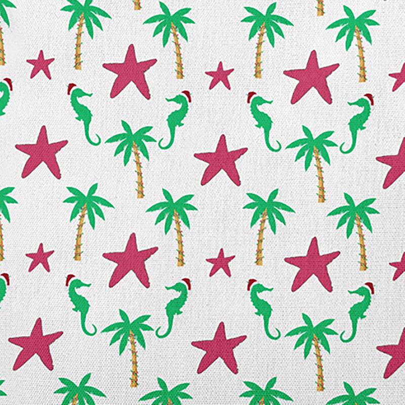 Christmas Beach Pattern Accent Pillow