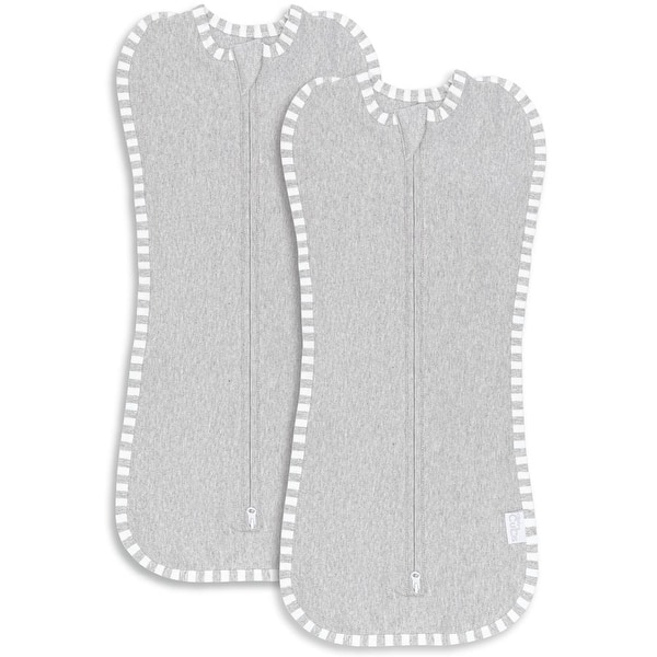 slide 2 of 6, Easy Zipper Wrap 2 Pack Swaddle Blanket by Comfy Cubs Large - Grey
