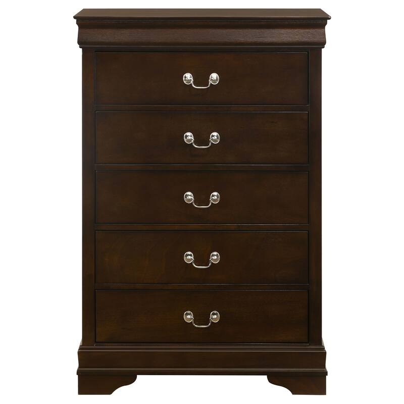Louis Philippe Panel Bedroom Set Cappuccino