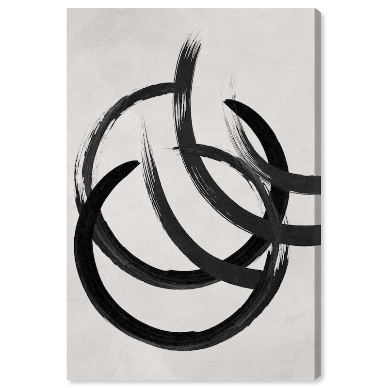 Wynwood Studio Canvas Abstract Roads to Nowhere Black and Modern & Contemporary Wall Art Canvas Print