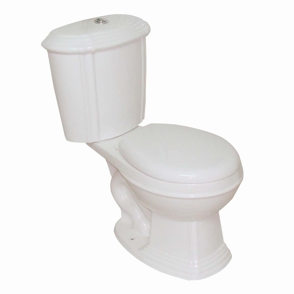 Bone China Dual Flush Two-Piece Round Front Toilet