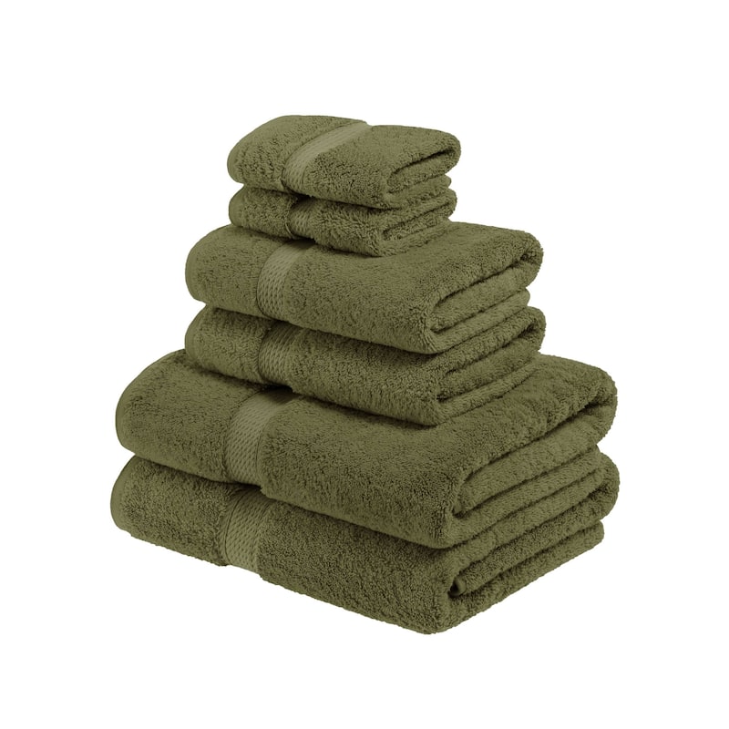 Superior Egyptian Cotton Pile Heavyweight 6-Piece Towel Set