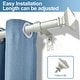preview thumbnail 12 of 34, Modern Square Urn Adjustable Drapery Curtain Rod with Clip Rings