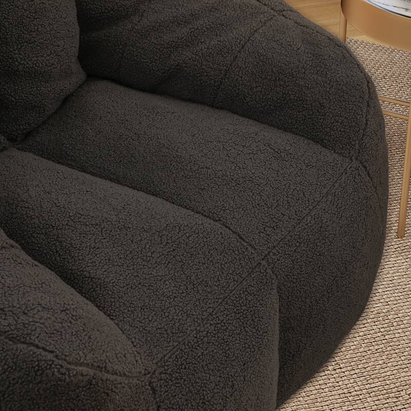 Upholstered Bean Bag Chair,Modern Lazy Floor Sofa Chair