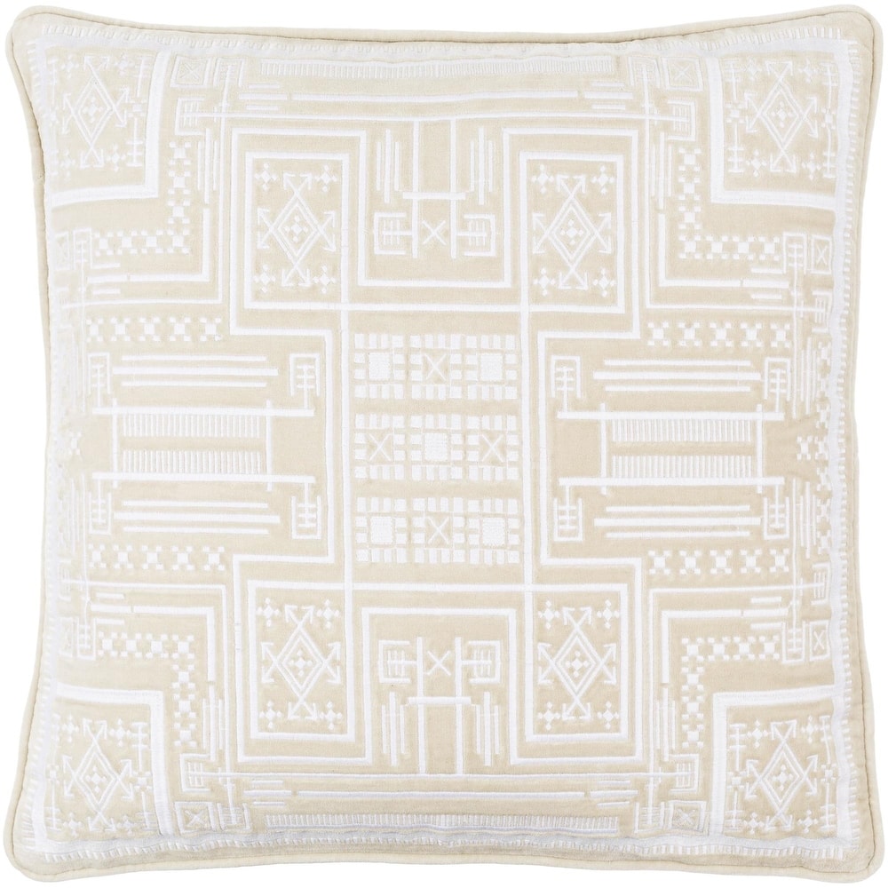 Colly Geometric Velvet Throw Pillow