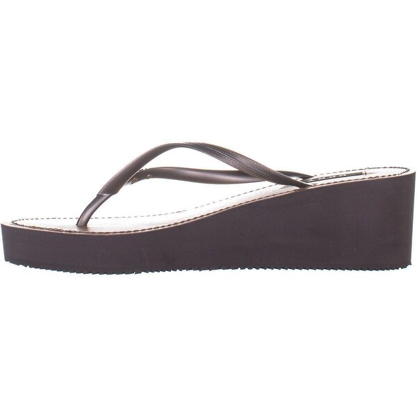 dkny wedge flip flops