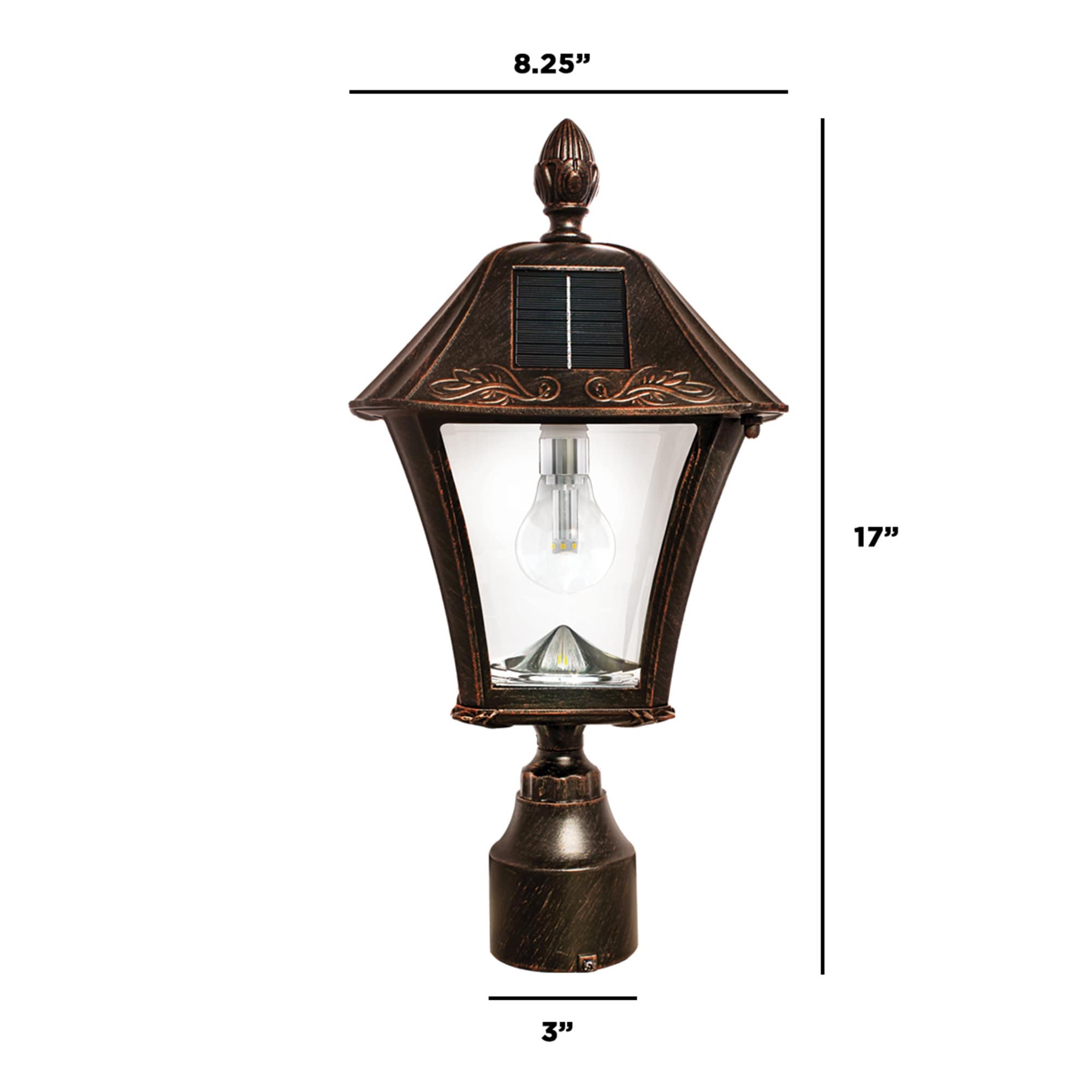 Gama Sonic Baytown Bulb 18" Tall LED Outdoor Pier Mount Post Light Bed  Bath  Beyond 38067599