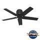 preview thumbnail 2 of 11, Hunter 44" Terrace Cove Outdoor Low Profile Ceiling Fan and Pull Chain, Damp-Rated